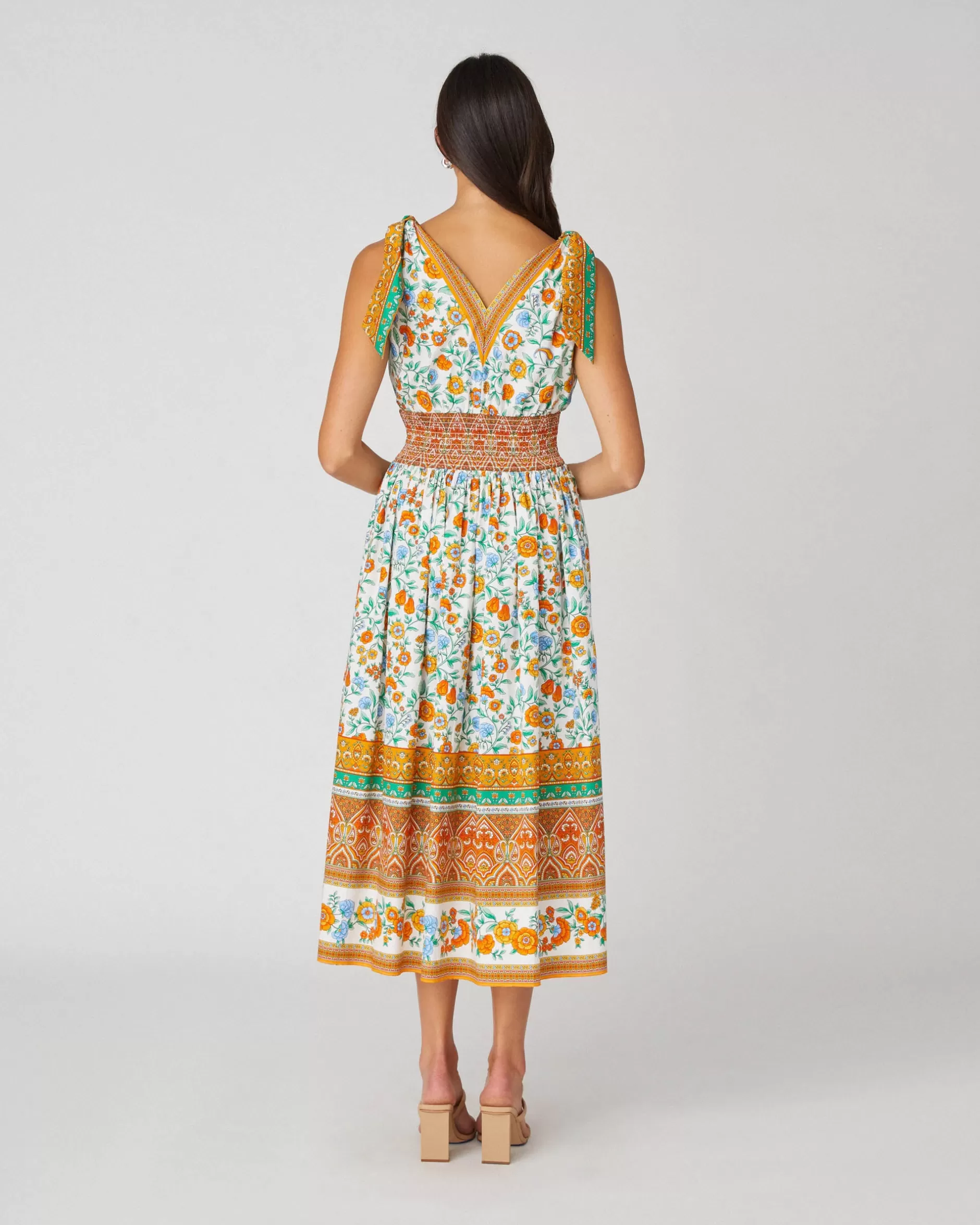 Best Sale Shoshanna Bree Dress Ivory/Light Blue/Saffron Multi