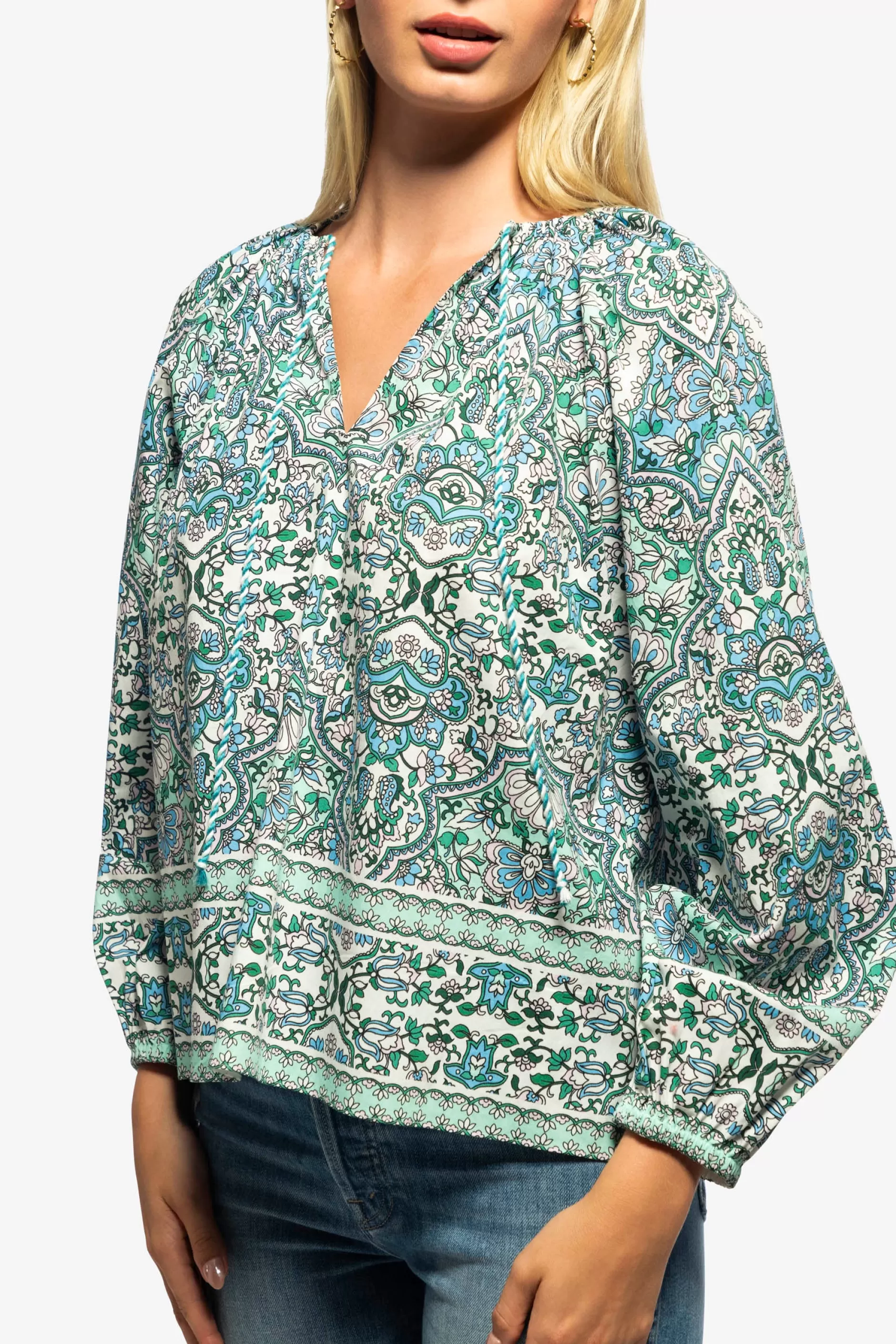 Sale Shoshanna Kellen Top Mint/Blush Multi