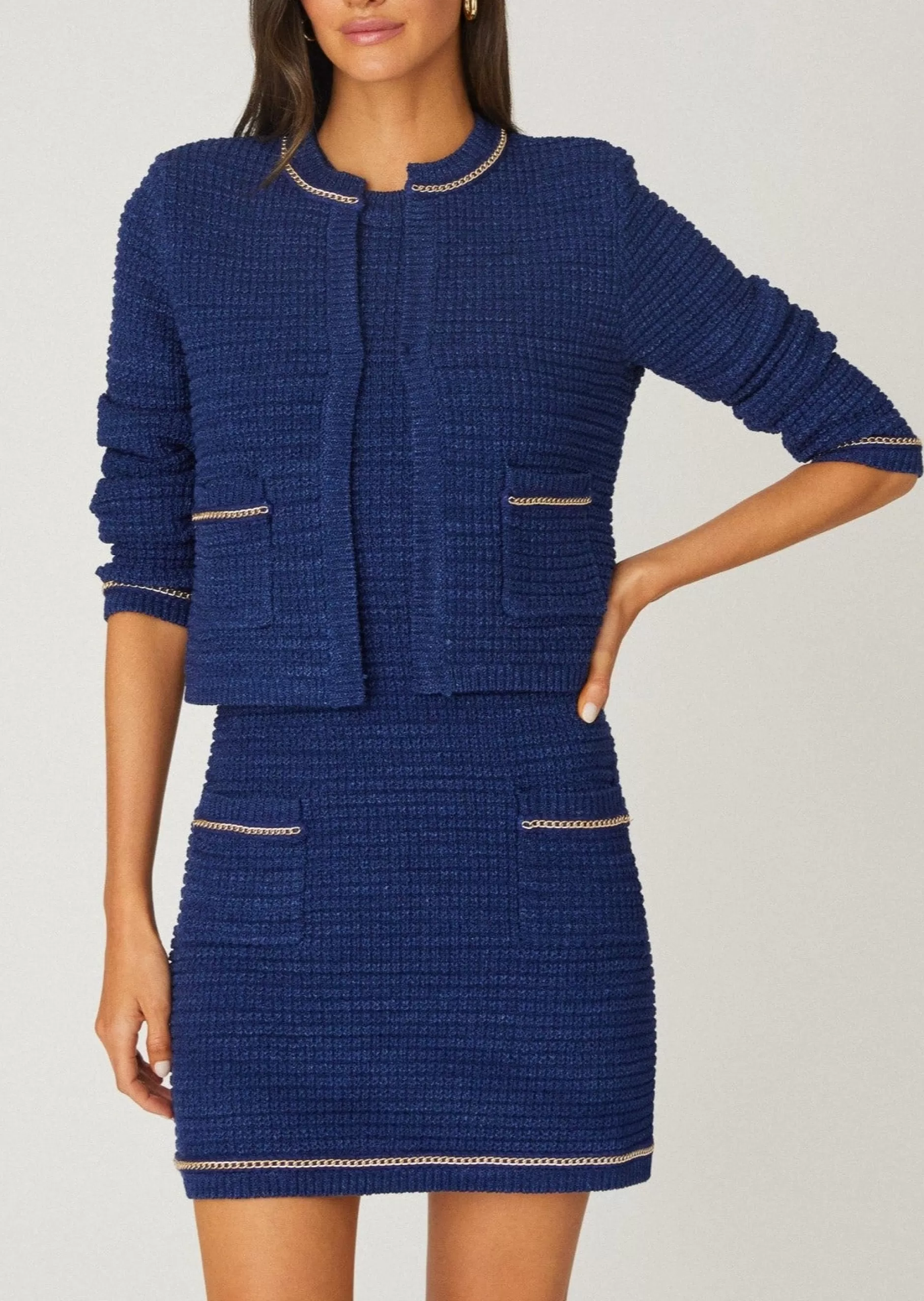 New Shoshanna Maeve Jacket Deep Blue