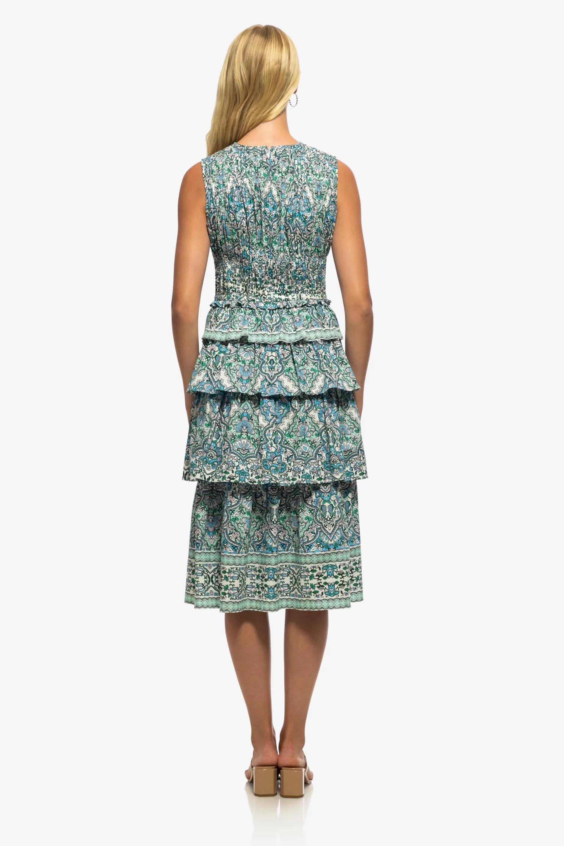 Clearance Shoshanna Mariette Dress Mint/Blush Multi