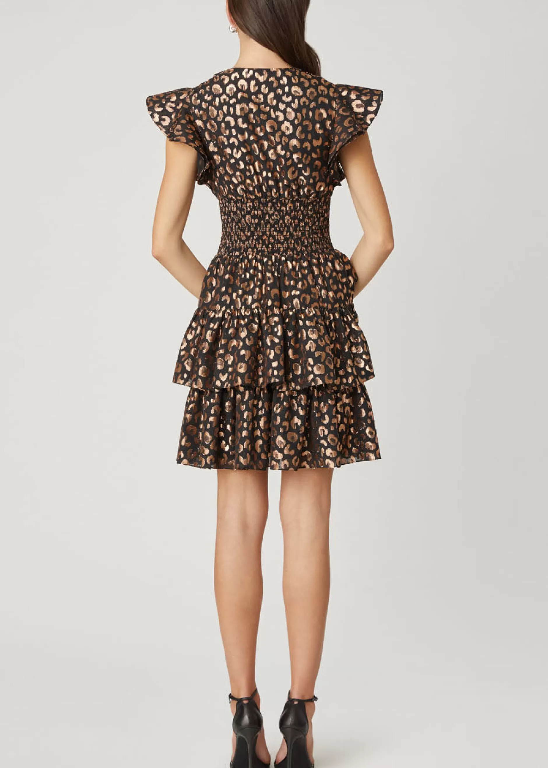 Shop Shoshanna Marina Dress Jet/Bronze