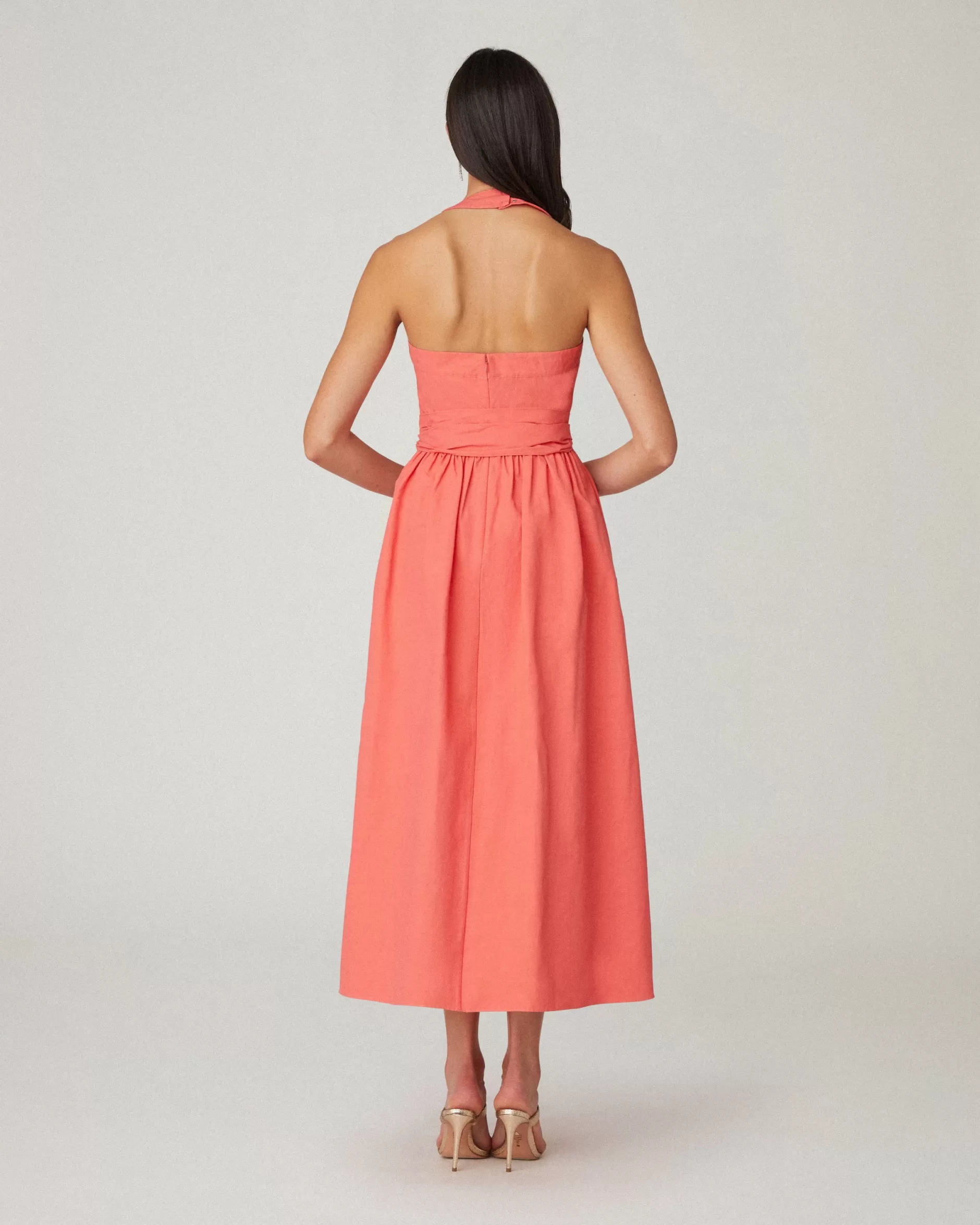 Cheap Shoshanna Midnight Georgia Dress Hot Coral