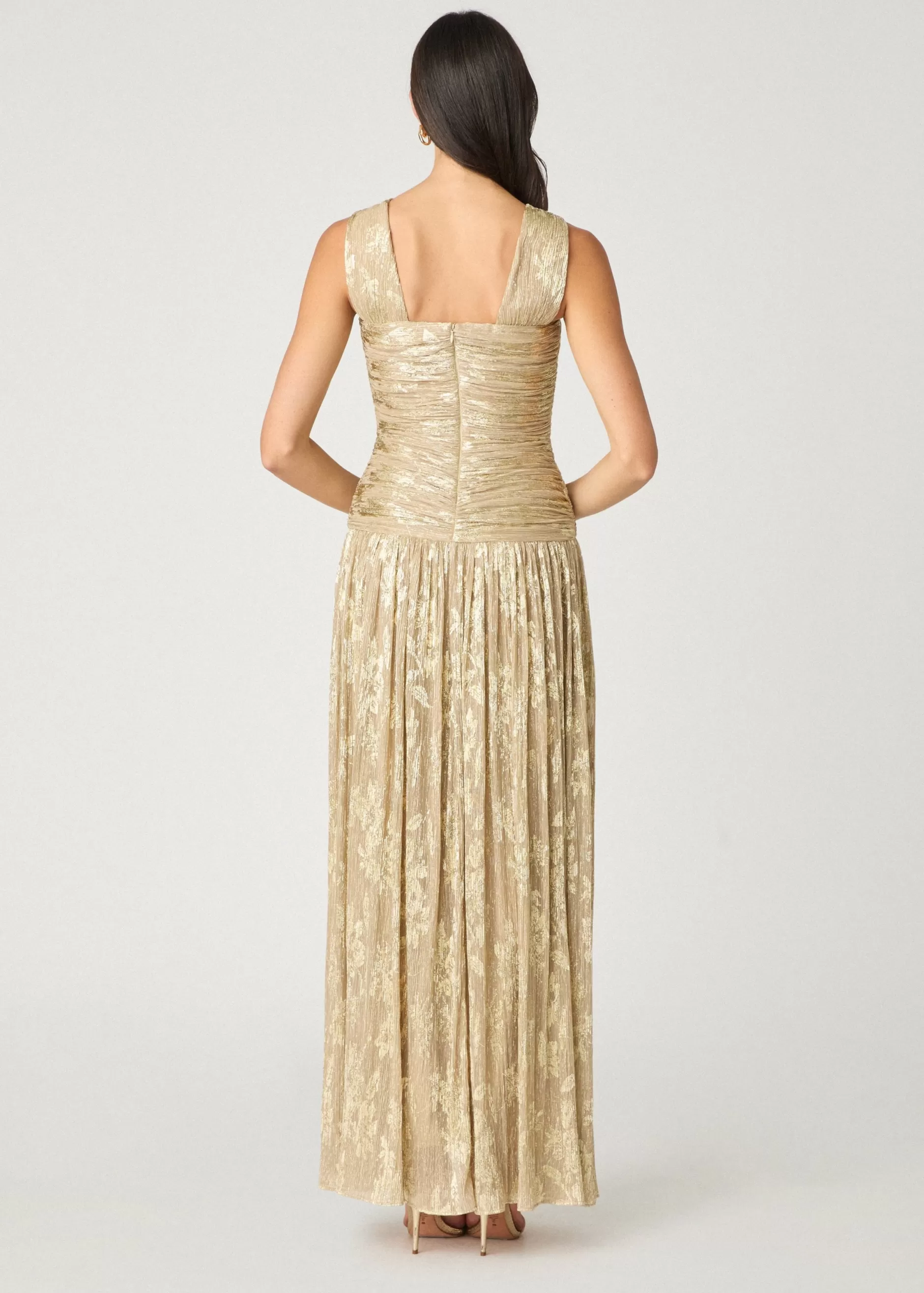 Discount Shoshanna Midnight Lora Dress Gold Foil