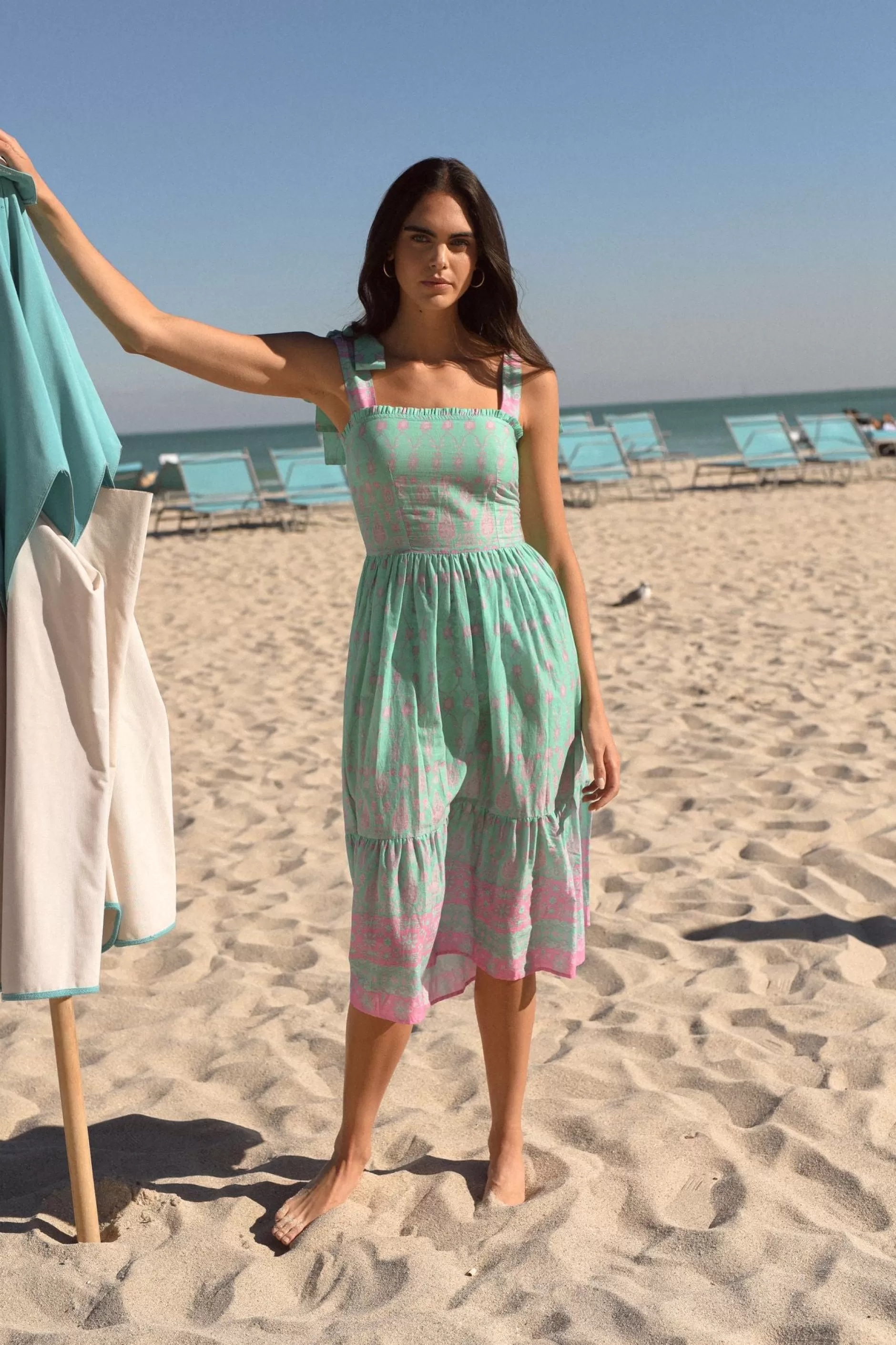 Store Shoshanna Remy Swim Coverup Dress Mint/Pink