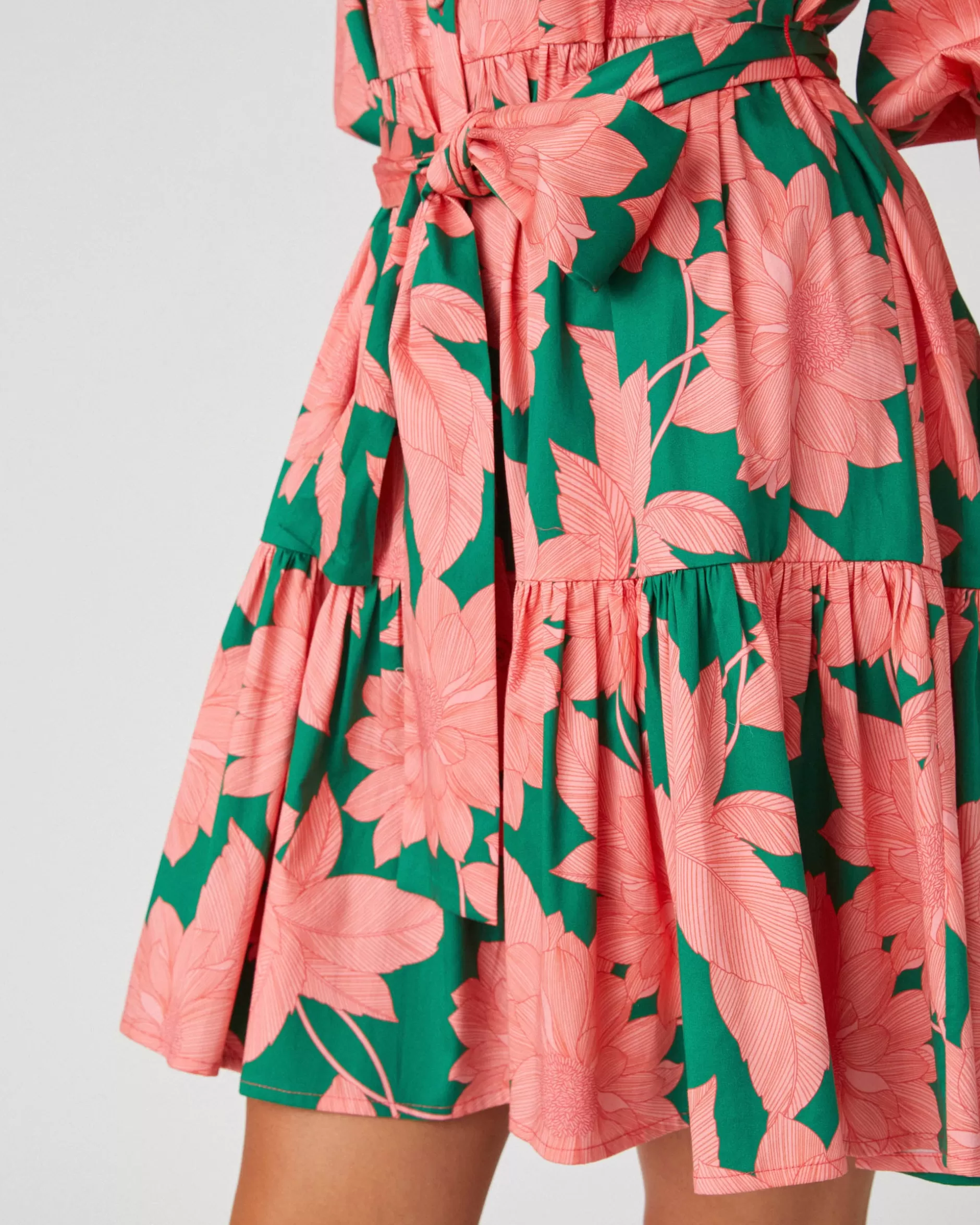 Store Shoshanna Salina Dress Peony Pink/Spring Green