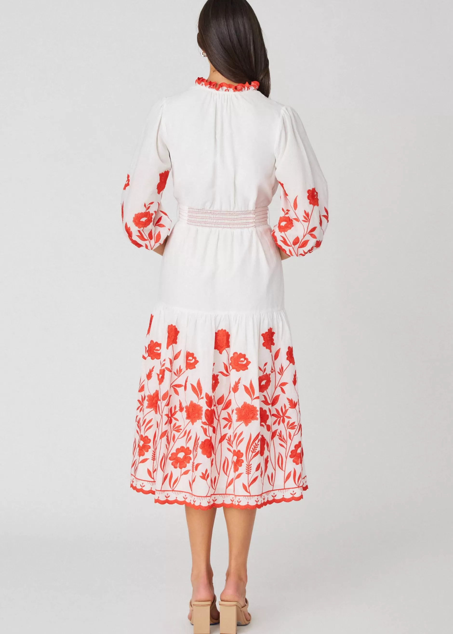 Store Shoshanna Santiago Dress Optic White/Red